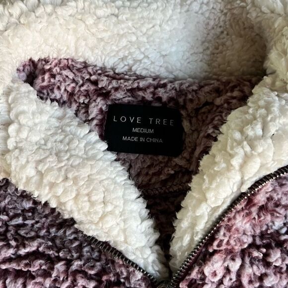 Love Tree Women's Pink Sherpa Jacket - Picture 6 of 6